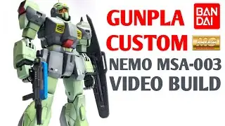 Bandai 1/100 Gundam MSA-003 Nemo - Video Build - GUNPLA CUSTOM Master Grade  моделизм