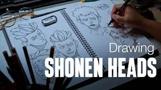 How I Study Draw Head  for OC shonen manga