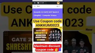 Pw Coupon Code 2027 ||Shreshth 2.0 || Pw latest Maximum Discount coupon code #pwcouponcode#pw#gate