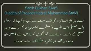 Sahih Bukhari 5445(Hadith of Prophet Hazrat Muhammad SAW)