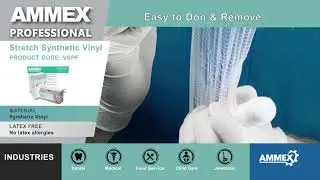 AMMEX VSPF Product Video. White Exam-Grade Stretch Vinyl Glove