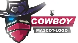 Illustrator | cowboy logo concept [FOR SALE]