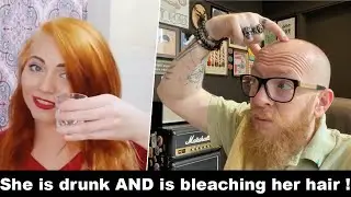 She is DRUNK and is BLEACHING her hair !!! Hairdresser reacts to hair fails