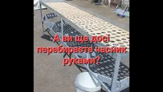 DIY garlic sorting table
