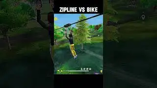 CAR VS ZIP LINE IN FREE FIRE 😁 #shortsfreefire #shorts