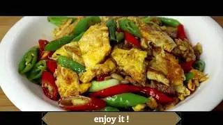 Chinese Food - Chinese Hunan style chilli scrambled eggs (Aka's food version 7)