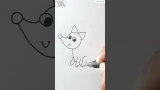Very Easy Fox Drawing For Kids | How To Draw a Fox | #shorts #video
