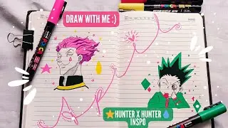 April 2025 Bullet Journal Spread | ゴン & ヒソカ