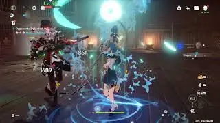 Labyrinth Warriors Event using ONLY Kokomi and Xingqiu [Dire Challenges only] [NO Shikifuda] [Day 4]