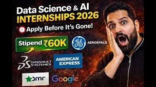 Data Science & AI Internships 2026 | Stipend ₹60K | Apply Before It&rsquo;s Gone!