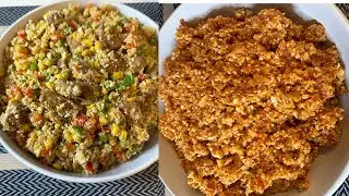 CAULIFLOWER RICE 2 WAYS | CAULIFLOWER CHICKEN FRIED RICE | CAULIFLOWER JOLLOF RICE | LOW CARB