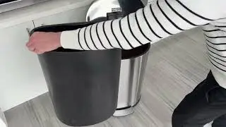 iTouchless SoftStep 13 Gallon Semi-Round Step Pedal Kitchen Trash Can with AbsorbX Odor Filter