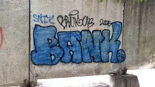 Graffiti bombing in Kyiv 