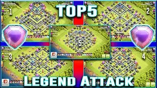 TOP 5 AWESOME LEGEND ATTACK - TOP BEST LEGEND ATTACK STRATEGY TH13 BASE 3-STAR( Clash of Clans )