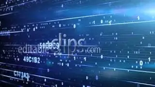 digital code looping blue background