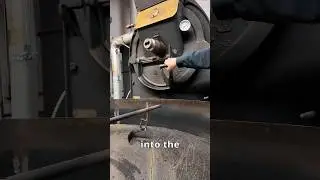 Roasting coffee in our 90 year old coffee roaster ☕️❤️ #coffeeroaster #barista #homebarista