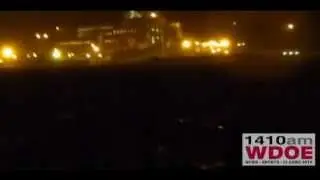 Canadaway Creek and Lake Erie during hurricane Sandy