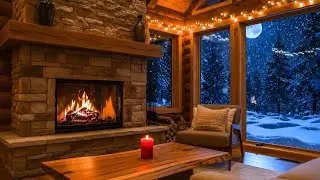 Instrumental Christmas Music With Fireplace 🔥 Relaxing Christmas Music 🎄 Soothing Christmas Ambience