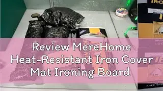 Review MereHome Heat-Resistant Iron Cover Mat Ironing Board For Protection Fabrics Cloth Protects Yo