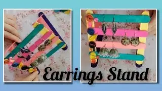 How It's Made: DIY Earrings Stand with Icecream Sticks Using Origami Techniques | @instantcrafts