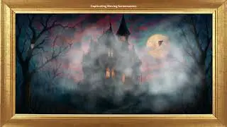 Gothic-Style Mansion | Bats & Fog Animation | Frame TV Art | Screensaver 4K | No Sound Video