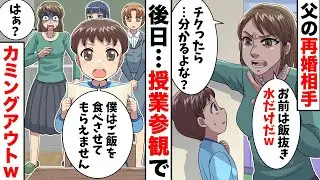 父の再婚相手「居候は飯抜き！水だけ飲んでろ！！チクったら…分かるよね？ｗ」→授業参観で全てをカミングアウトした結果…【スカッとする話】