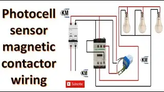 Photocell sensor connection with magnetic contactor Wiring diagram