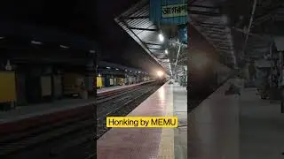 honking by memu #shorts #indianrailways #railfans #viral #highspeedtrain #icftracksound #memu