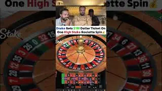 Drake Bets $1M Golden Ticket On High Stake Roulette💰#stake #casino #drake #shorts #short #roulette