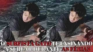 IMAGINE JUNGKOOK 🌊 O surfista gato te ensinando a surfar durante as férias