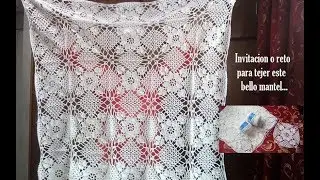 Mantel a crochet reto o invitacion #crochet #mantelcrochet