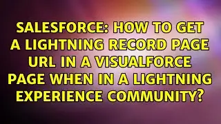How to get a Lightning record page URL in a Visualforce page when in a Lightning Experience...