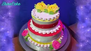 Traditional Beutiful Trending Birthday Cake 😍 Cream Rose Strawberry Gel Cakes 🎂 #shorts