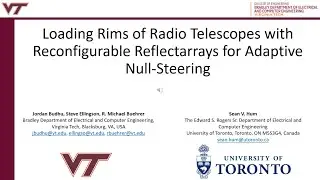 #195:  Loading Rims of Radio Telescopes with Reconfigurable Reflectarrays for Adaptive Null Steering
