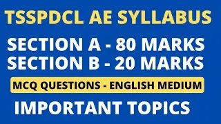 TSSPDCL Assistant Engineer Electrical Syllabus 2023 Exam Pattern Written Notes Download