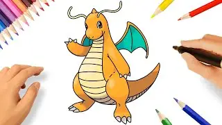 COMO DESENHAR O DRAGONITE PASSO A PASSO | POKÉMON
