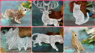 AMAZING ICE THEMED SCULPTURES OF MAGICAL BIRDS & ANIMALS-EVGENY HONTOR @MUSICAL PICSHOTS