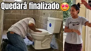El primo instaló el baño de SONIA Xq ella ya quiere mudarse a su CASA y esto le URGE.