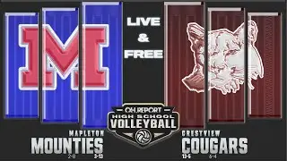 Crestview Cougars vs. Mapleton Mounties - Firelands Conference Girls Volleyball