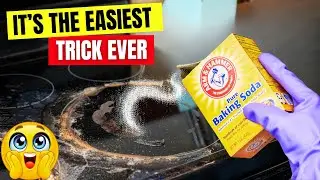 Remove Burnt Grease from Your Stove in Minutes💥No Scrubbing!
