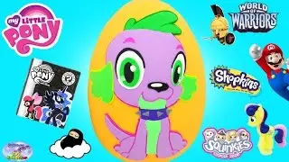 My Little Pony Giant Play Doh Surprise Egg Spike the Dog Equestria Girls MLP Dragon - SETC
