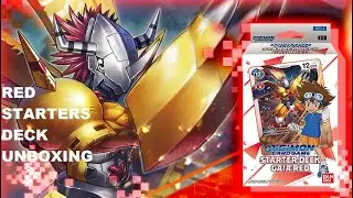 Red Starter Deck Unboxing Digimon TCG! Review and Analysis of Each Card!