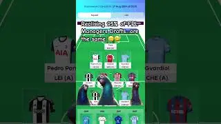 LATEST FPL GW1 TEAM SELECTION 😆
