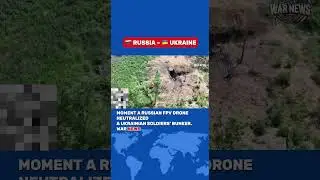 MOMENT A RUSSIAN FPV DRONE NEUTRALIZED A UKRAINIAN SOLDIERS&rsquo; BUNKER #breakingnews #military #russia
