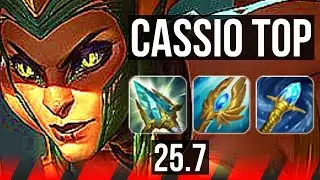 CASSIOPEIA vs SETT (TOP) | Quadra, 6 solo kills, 800+ games, Godlike, 15/4/6 | KR Master | 25.7