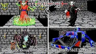Wizardry VI: Bane of the Cosmic Forge (DOS) - All Final Bosses + Ship Ending (with SNES Music)
