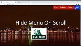 How to Hide Menubar on scroll with fixed Section using HTML CSS and JS