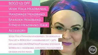 BOGO 1/2 OFF Wide Yoga Headbands, Handmade Headband, Spandex Headband, Fitness Headband,Hair Access&hellip;