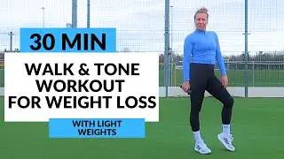 30 MIN WALK AND TONE HOME WORKOUT- Burn Fat & Sculpt with this Walking Workout