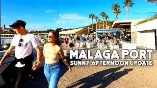 Malaga City Port Spain Sunny Afternoon Update November 2022 | Costa del Sol | Andaluc&iacute;a [4K]